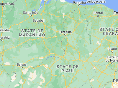 Map showing location of Estreito (-5.78333, -43.25)