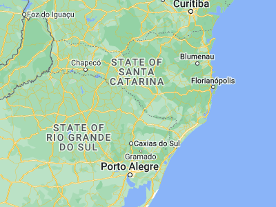 Map showing location of Estrela (-28.06111, -50.93833)