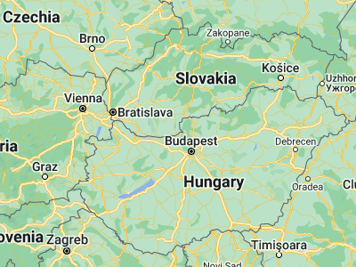 Map showing location of Esztergom (47.7928, 18.74148)