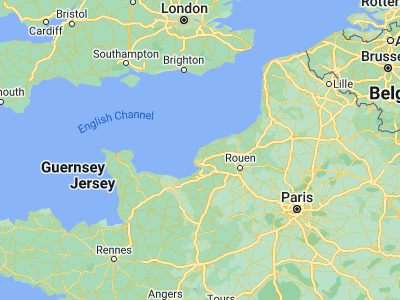 Map showing location of Étretat (49.70669, 0.20523)