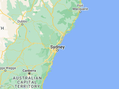 Map showing location of Ettalong (-33.51667, 151.35)