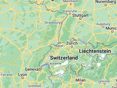 Map showing location of Ettingen (47.48268, 7.54982)