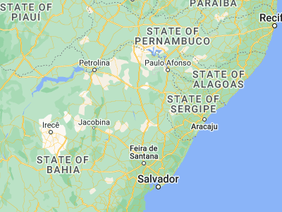 Map showing location of Euclides da Cunha (-10.5075, -39.01583)