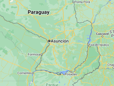 Map showing location of Eusebio Ayala (-25.4, -56.96667)
