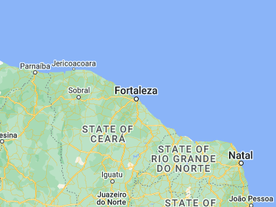 Map showing location of Eusébio (-3.89, -38.45056)