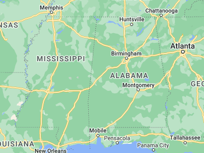 Map showing location of Eutaw (32.84068, -87.88751)