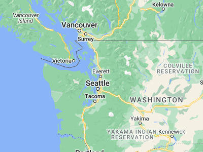 Map showing location of Everett (47.97898, -122.20208)
