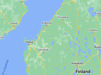 Map showing location of Evijärvi (63.36667, 23.48333)