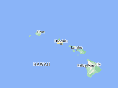 Map showing location of ‘Ewa Beach (21.31556, -158.00722)