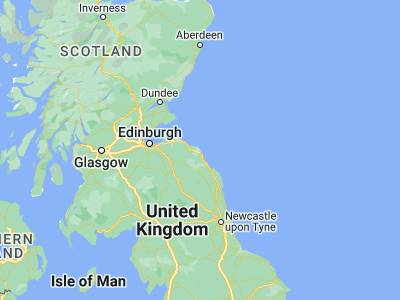 Map showing location of Eyemouth (55.8713, -2.0901)