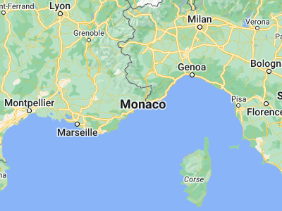 Map showing location of Èze (43.71667, 7.36667)