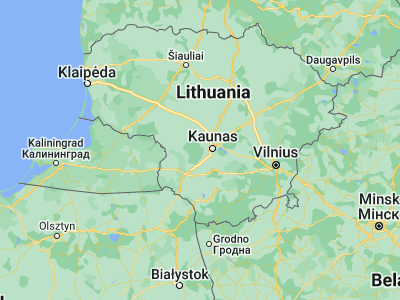 Map showing location of Ežerėlis (54.88333, 23.61667)