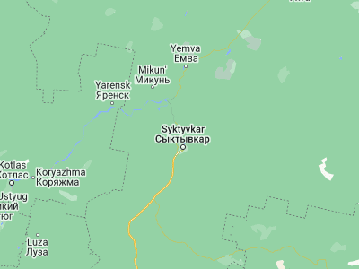 Map showing location of Ezhva (61.81281, 50.72834)