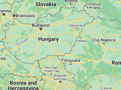 Map showing location of Fábiánsebestyén (46.68333, 20.46667)