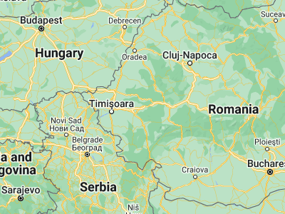 Map showing location of Făget (45.85, 22.18333)