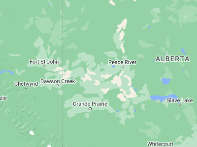 Map showing location of Fairview (56.06675, -118.38606)
