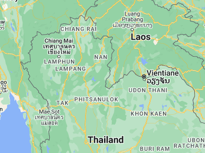 Map showing location of Fak Tha (17.99948, 100.88014)