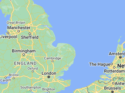 Map showing location of Fakenham (52.82996, 0.8477)