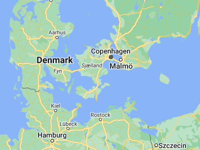 Map showing location of Fakse (55.24686, 12.11764)