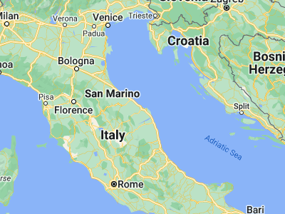 Map showing location of Falconara Marittima (43.62326, 13.40307)