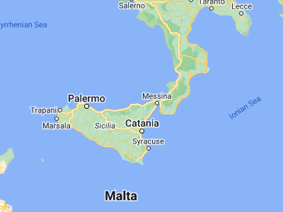 Map showing location of Falcone (38.11706, 15.07908)