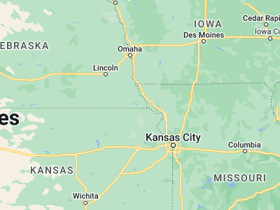 Map showing location of Falls City (40.06084, -95.60193)