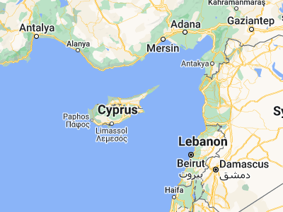Map showing location of Famagusta (35.125, 33.95)