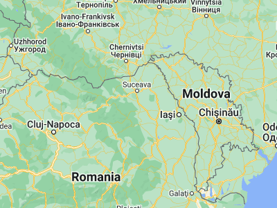 Map showing location of Fântâna Mare (47.4, 26.3)