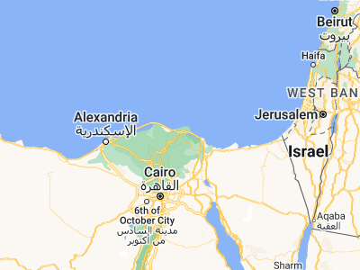 Map showing location of Fāraskūr (31.32977, 31.71507)