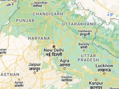 Map showing location of Farīdnagar (28.76973, 77.62743)