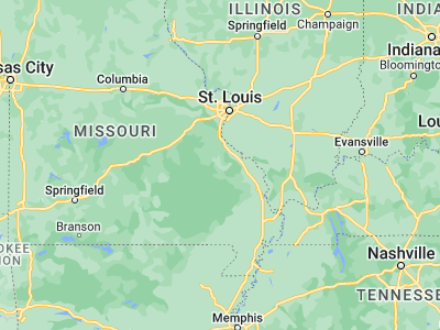 Map showing location of Farmington (37.78088, -90.42179)