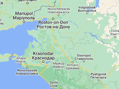 Map showing location of Fastovetskaya (45.91889, 40.15889)