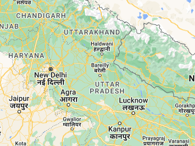 Map showing location of Fatehganj West (28.46125, 79.30418)