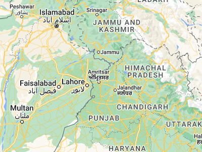 Map showing location of Fatehgarh Chūriān (31.8643, 74.95665)