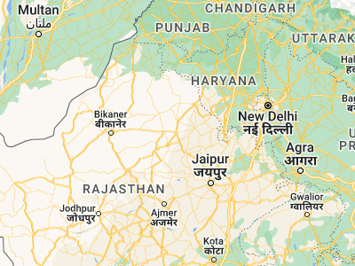 Map showing location of Fatehpur (27.99486, 74.95628)