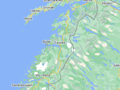 Map showing location of Fauske (67.25883, 15.39181)