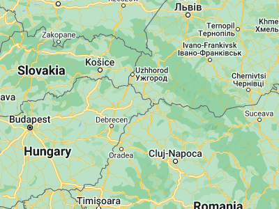 Map showing location of Fehérgyarmat (47.98333, 22.51667)
