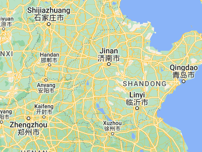 Map showing location of Feicheng (36.24861, 116.76583)