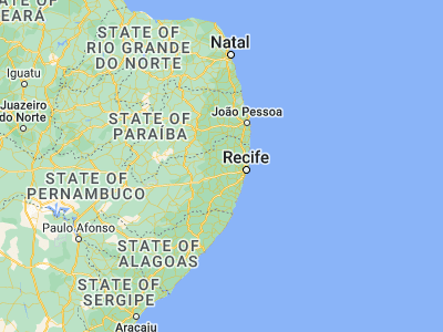 Map showing location of Feira Nova (-7.95083, -35.38917)