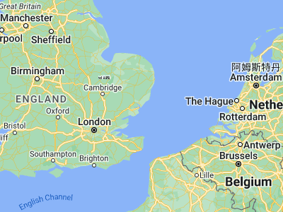 Map showing location of Felixstowe (51.96375, 1.3511)