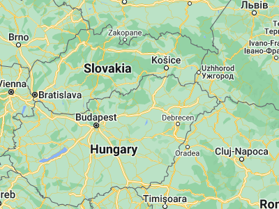 Map showing location of Felsőtárkány (47.96667, 20.41667)