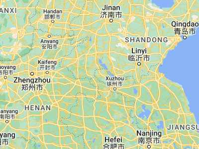 Map showing location of Fengxian (34.70388, 116.58717)