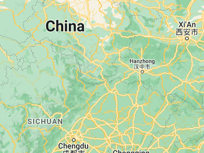 Map showing location of Fengxiang (32.90194, 105.3113)