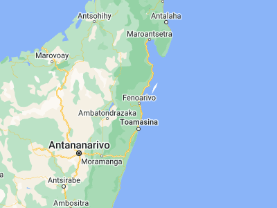 Map showing location of Fenoarivo Atsinanana (-17.38095, 49.40826)