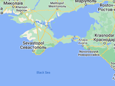 Map showing location of Feodosiya (45.03677, 35.37789)