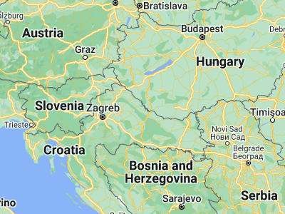 Map showing location of Ferdinandovac (46.05, 17.2)