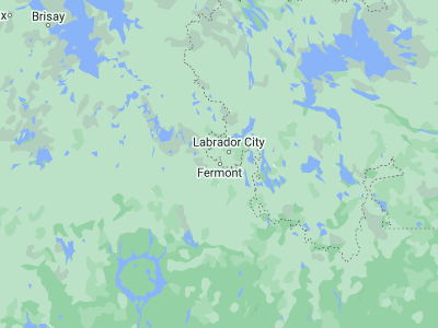 Map showing location of Fermont (52.78345, -67.08204)