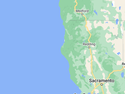 Map showing location of Ferndale (40.57624, -124.26394)