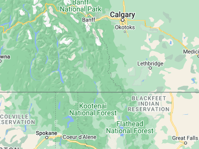 Map showing location of Fernie (49.49996, -115.06871)