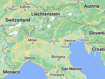 Map showing location of Ferrara di Monte Baldo (45.67319, 10.86078)